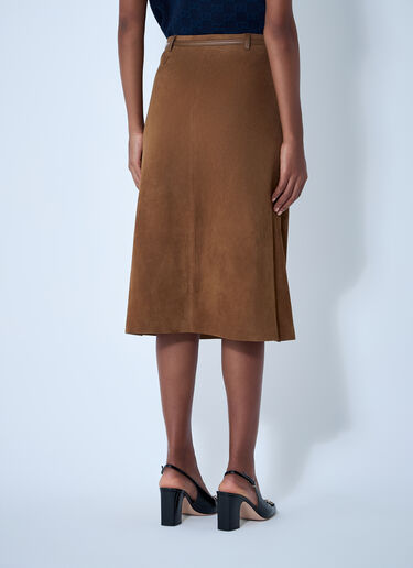 Suede Midi Skirt Gucci Suede Midi Skirt Camel guc0261099
