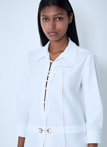 Gucci Cotton Poplin Shirt With Horsebit Hardware White guc0261102