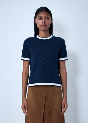 Gucci GG Jacquard Top Navy guc0261109