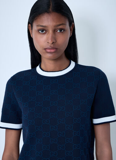 Gucci GG Jacquard Top Navy guc0261109