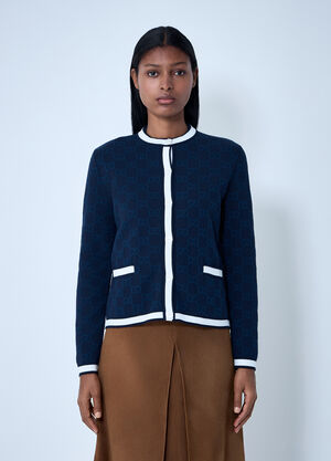 Gucci GG Fine Cotton Cardigan Navy guc0261110
