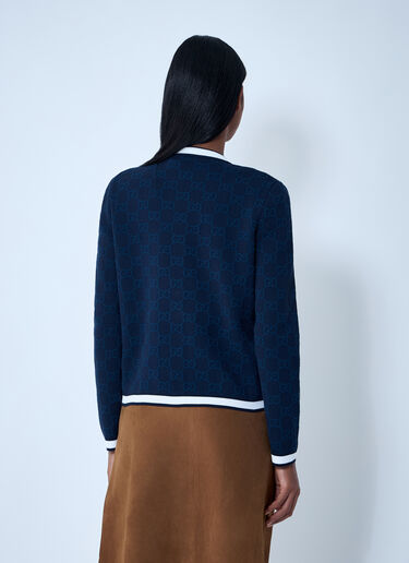 Gucci GG Fine Cotton Cardigan Navy guc0261110