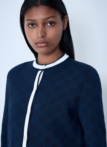 Gucci GG Fine Cotton Cardigan Navy guc0261110