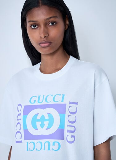 Gucci Logo Motif T-Shirt White guc0261117