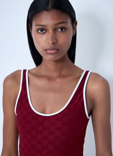 Gucci Logo Motif Swimsuit Red guc0261123
