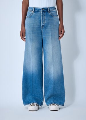 Gucci Wide-Leg Five-Pocket Jeans Light Blue guc0261124