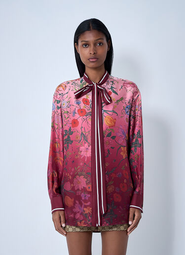 Flora Degrade Shirt Gucci Flora Degrade Shirt Red guc0261126