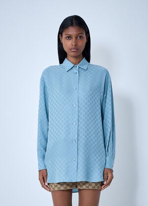 Gucci Monogram Shirt Blue guc0261129