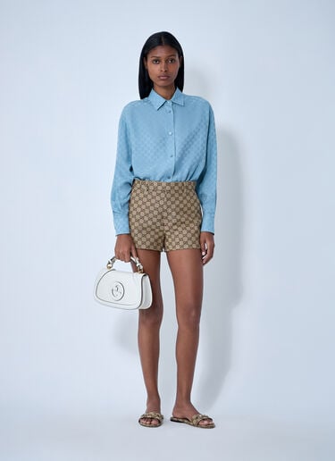 Gucci Monogram Shirt Blue guc0261129