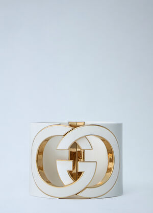 Gucci Interlocking GG Cuff Bracelet White guc0261142