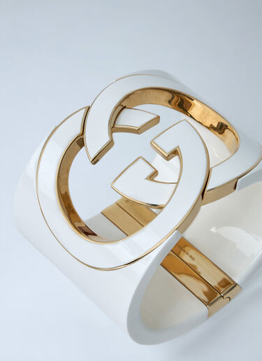 Interlocking GG Cuff Bracelet Gucci Interlocking GG Cuff Bracelet White guc0261142