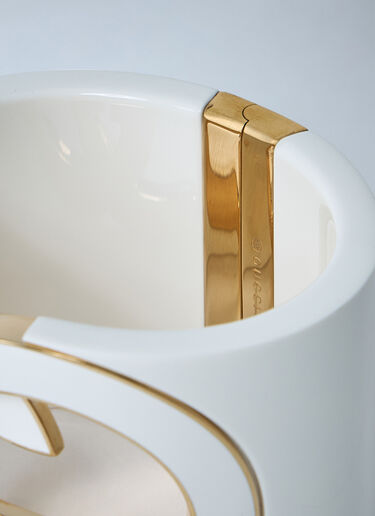 Gucci Interlocking GG Cuff Bracelet White guc0261142