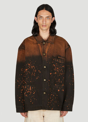 Guess USA Splattered Denim Chore Jacket Black gue0152001