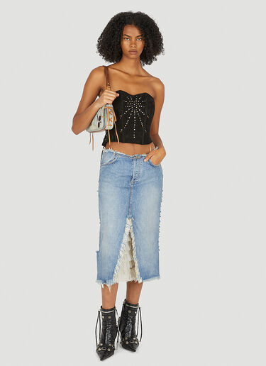 Lace Up Bustier Top Guess USA Lace Up Bustier Top Black gue0250009