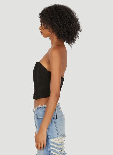 Lace Up Bustier Top Guess USA Lace Up Bustier Top Black gue0250009