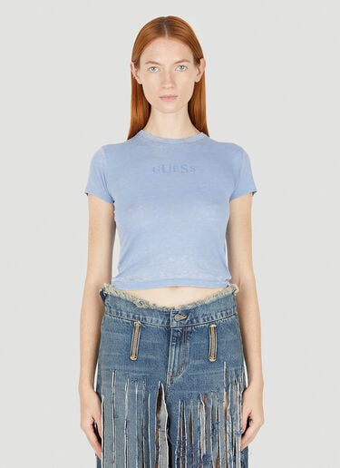 Logo Print T-Shirt Guess USA Logo Print T-Shirt Blue gue0250013