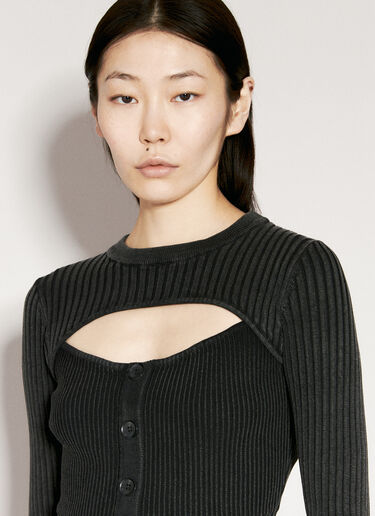 Guess USA 레이어드 긴팔 탑 블랙 gue0254014