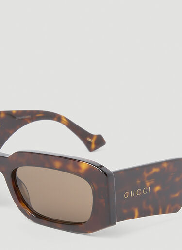 Gucci 사각 프레임 선글라스 브라운 gus0154008