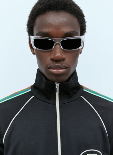 Gucci 矩形框太阳镜 透明 gus0154012