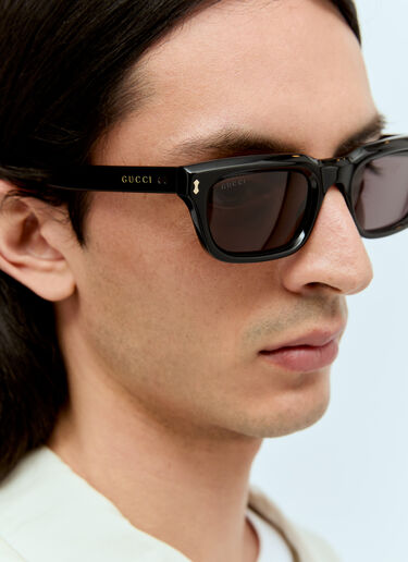 Gucci 矩形框太阳镜 黑色 gus0156004