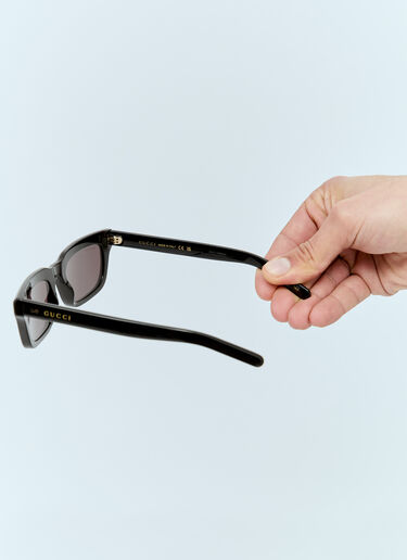 Gucci 矩形框太阳镜 黑色 gus0156004