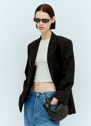 Gucci 椭圆框太阳镜 黑色 gus0256010