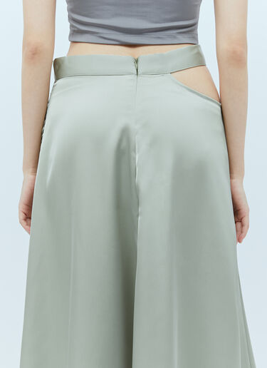 Satin Slit Long Drape Skirt Han Kjøbenhavn Satin Slit Long Drape Skirt Green han0253005