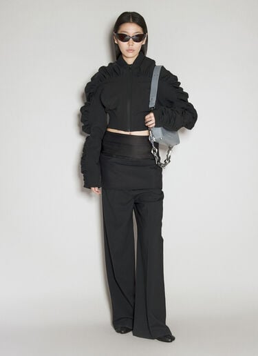 Han Kjøbenhavn Smocked Track Jacket Black han0255014