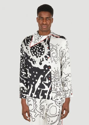 Honey Fucking Dijon Fluid Asymmetric Shirt White hdj0348020