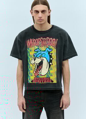 HYSTERIC GLAMOUR x CIRCLE HERITAGE Bulldog Short-Sleeve T-Shirt Black hgc0155004