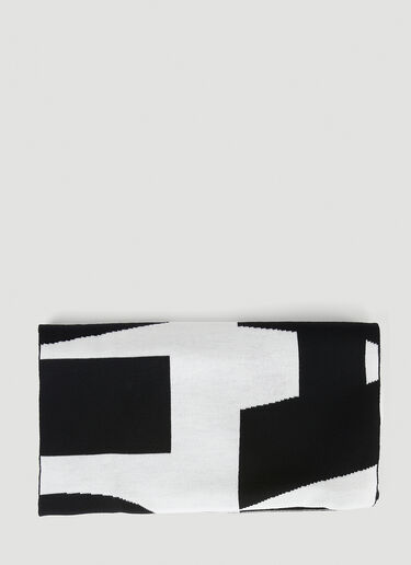 Helmut Lang Monochrome Logo Scarf Black hlm0147008