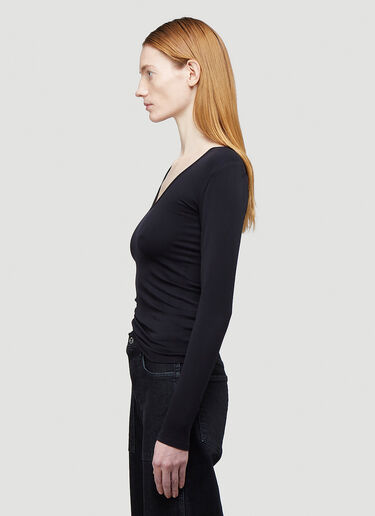 Slash V-Neck Top Helmut Lang Slash V-Neck Top Black hlm0243014