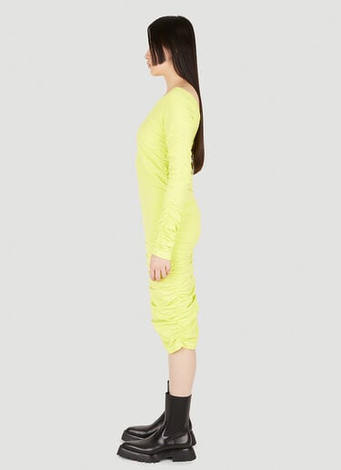 缩褶中长连衣裙 Helmut Lang 缩褶中长连衣裙 黄 hlm0247022