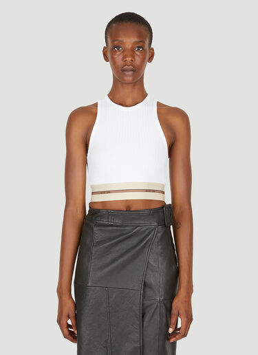 Helmut Lang 골지 탱크 탑 화이트 hlm0249007