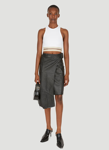 Helmut Lang 골지 탱크 탑 화이트 hlm0249007