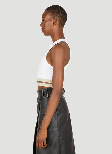Helmut Lang 골지 탱크 탑 화이트 hlm0249007