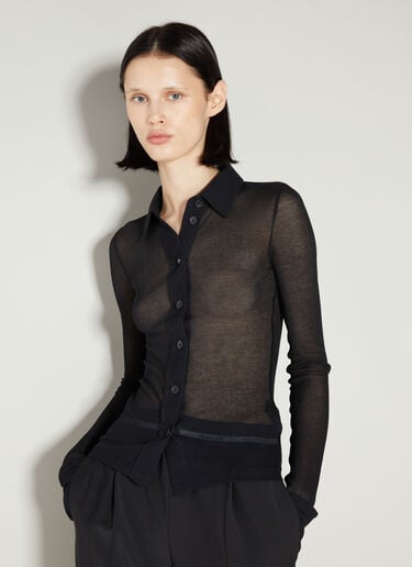 Sheer Rib Shirt Helmut Lang Sheer Rib Shirt Black hlm0253001