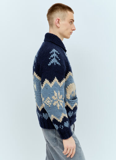 Polar Bear Cardigan Human Made Polar Bear Cardigan Navy hmd0154004
