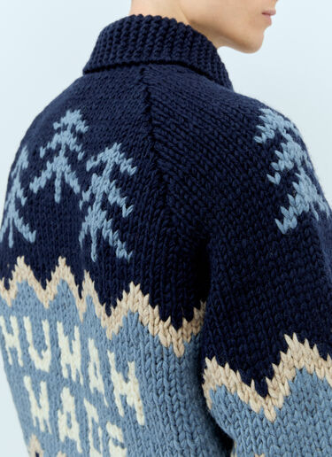 Polar Bear Cardigan Human Made Polar Bear Cardigan Navy hmd0154004