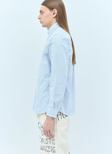 ロゴパッチ ストライプシャツ Human Made ロゴパッチ ストライプシャツ ブルー hmd0154005