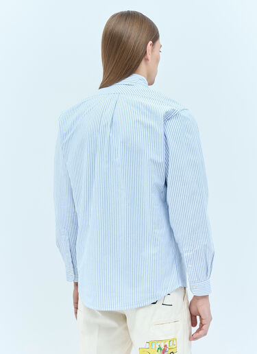 ロゴパッチ ストライプシャツ Human Made ロゴパッチ ストライプシャツ ブルー hmd0154005