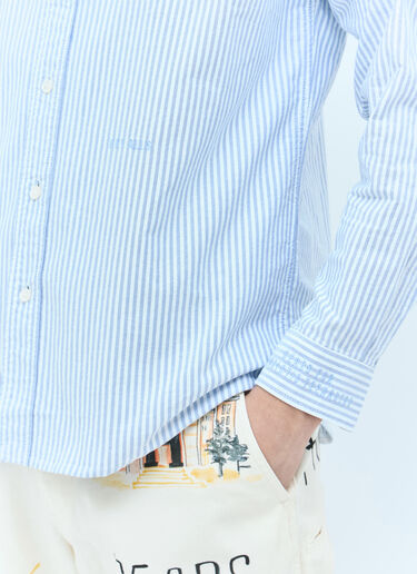 ロゴパッチ ストライプシャツ Human Made ロゴパッチ ストライプシャツ ブルー hmd0154005
