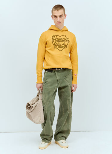 Heart Tsuriami Hooded Sweatshirt Human Made Heart Tsuriami Hooded Sweatshirt Yellow hmd0154009