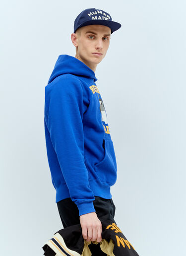 Logo Print Hooded Sweatshirt Human Made Logo Print Hooded Sweatshirt Blue hmd0154011