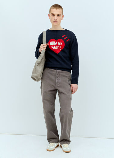 Heart Knit Sweater Human Made Heart Knit Sweater Navy hmd0154012