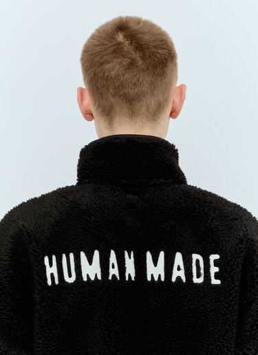 Human Made 보아 플리스 하프 버튼 재킷 블랙 hmd0155001