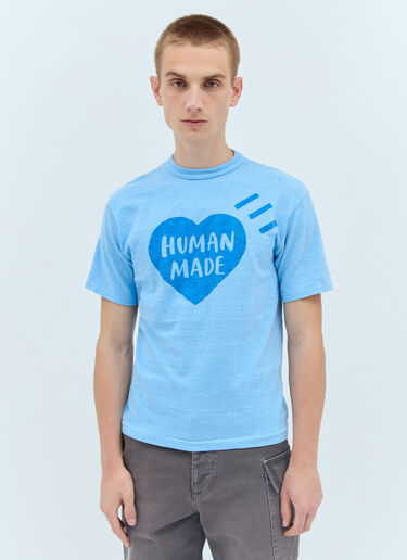 로고 프린트 티셔츠 Human Made 로고 프린트 티셔츠 블루 hmd0156011