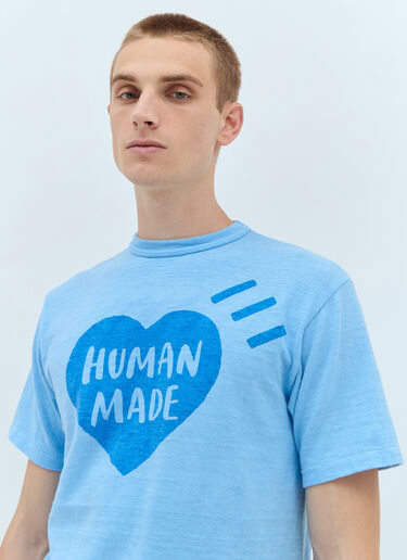 Human Made 로고 프린트 티셔츠 블루 hmd0156011