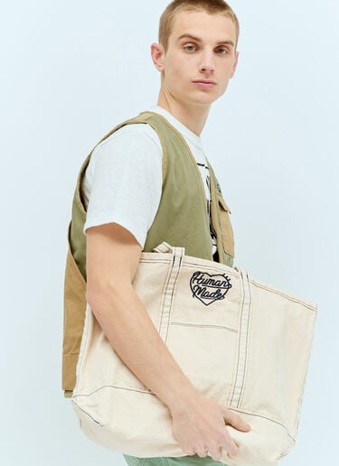 Garment Dyed Tote Bag Human Made Garment Dyed Tote Bag Cream hmd0156029