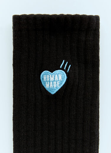 Logo Embroidery Pile Socks Human Made Logo Embroidery Pile Socks Black hmd0156034